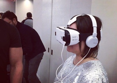 Enjoying an awesome virtual reality experience.